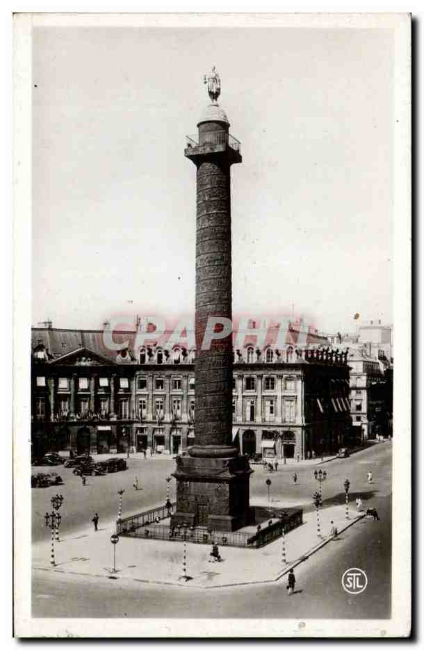 Paris CPA Colonne VEndome 