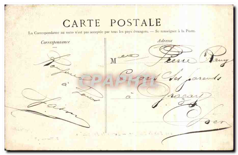 Paris CPA Bois de Boulogne Entree du Pre Catalan — Rückseite