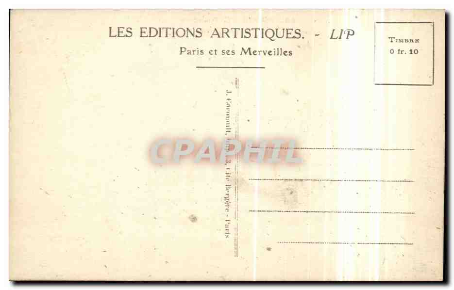Paris CPA La Trocadero  — Rückseite