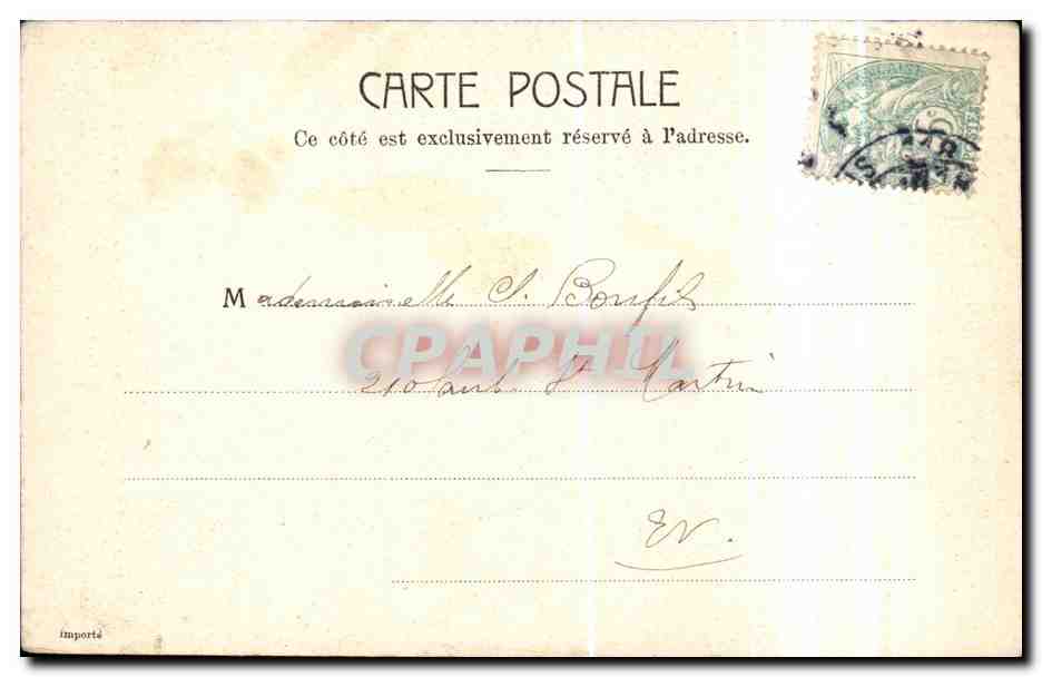 Paris CPA DAns le reve de Gustave Michel (Luxembourg) — Rückseite