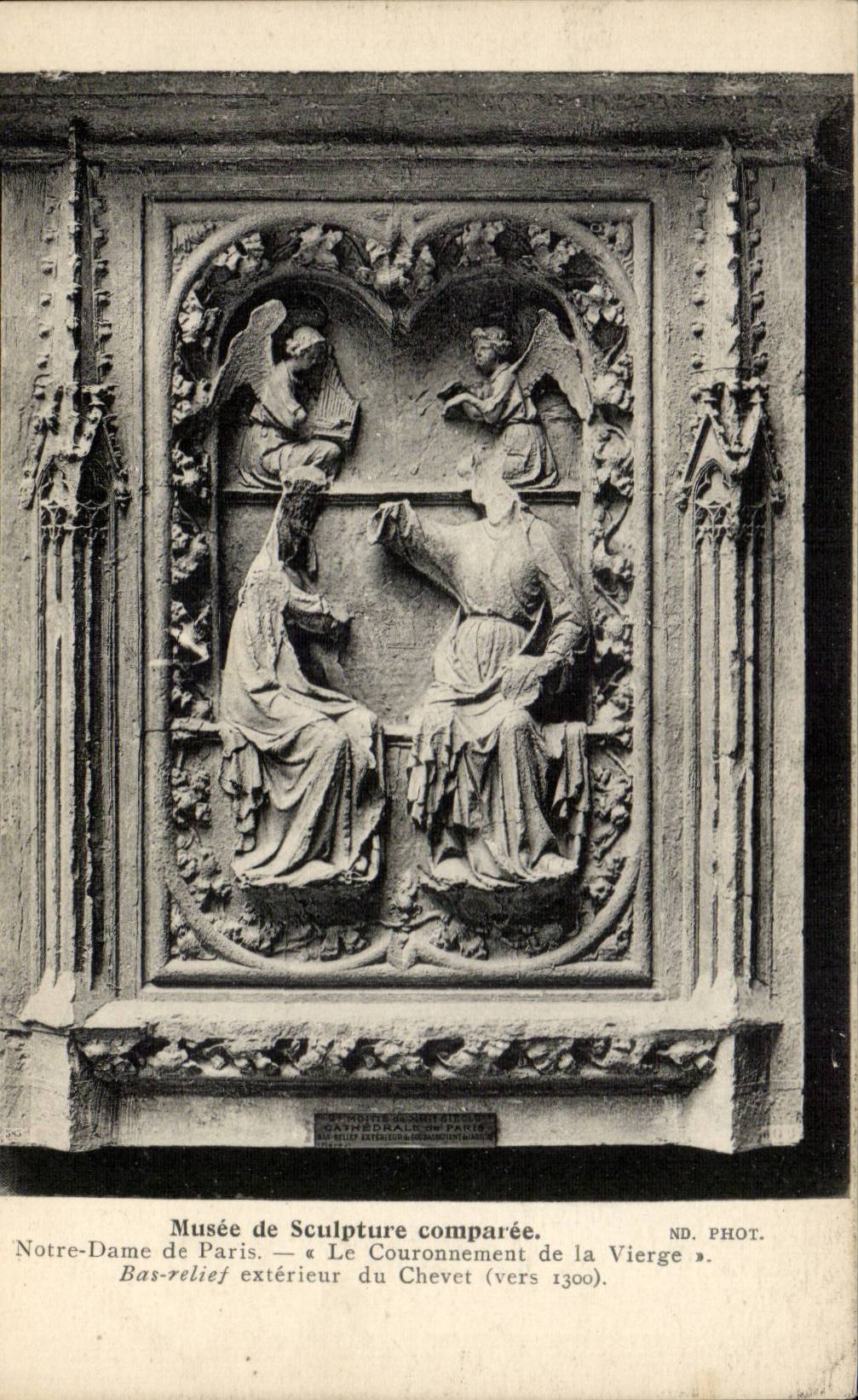 Paris CPA Musee de sculpture comparee Notre Dame de Paris Le couronnement de la vierge