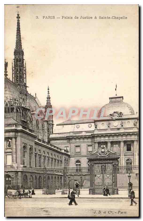 Paris CPA Palais de justice et la saint chapelle