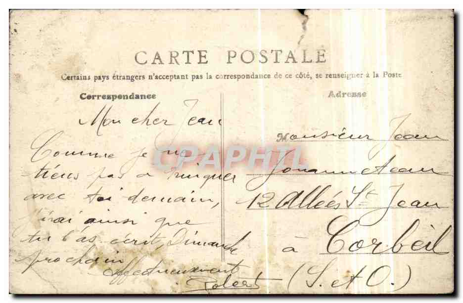 Paris CPA Bourse du Commerce — Rückseite