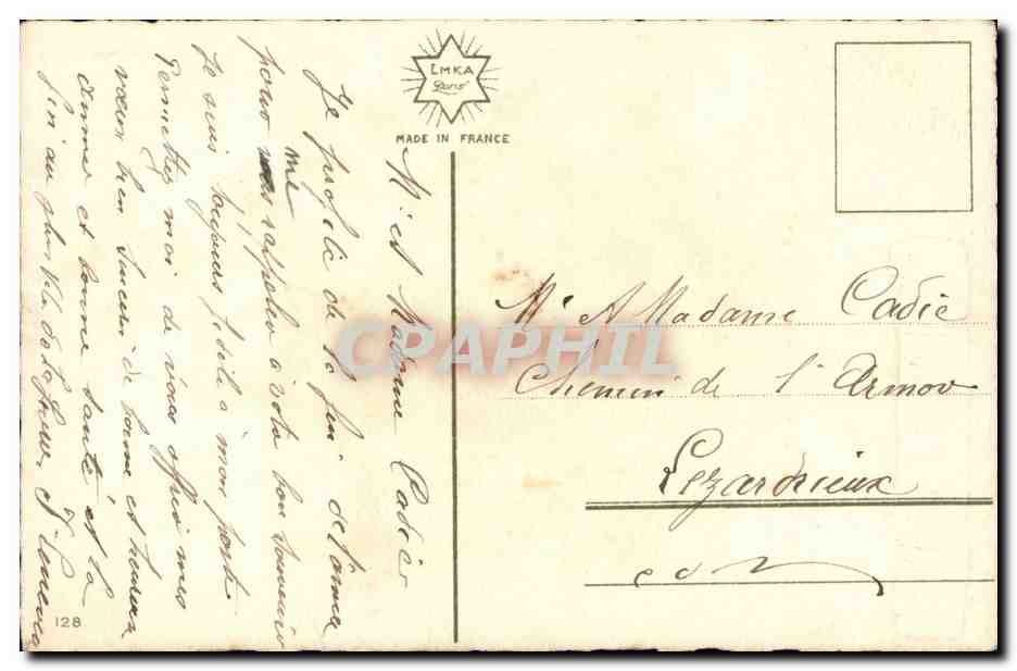 CPA Fantaisie Fleurs Heureuse Annee — Rückseite