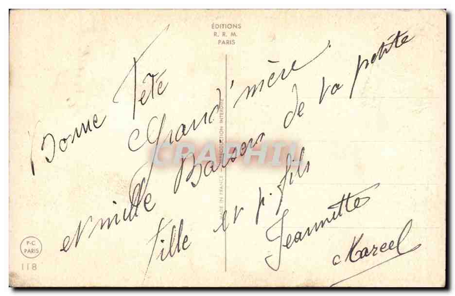 CPA Fantaisie Fleurs Roses Bonne fete — Rückseite