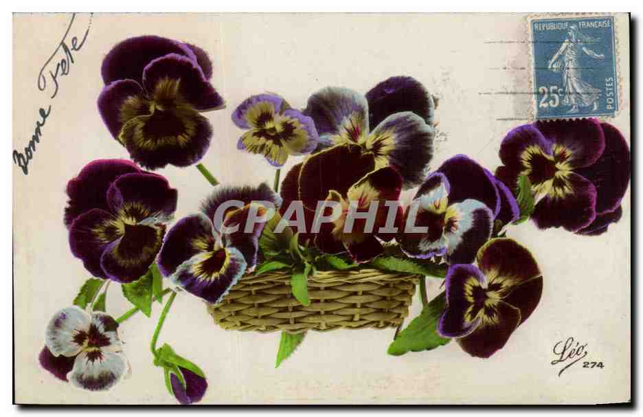 CPA Fantaisie Fleurs Bonne fete