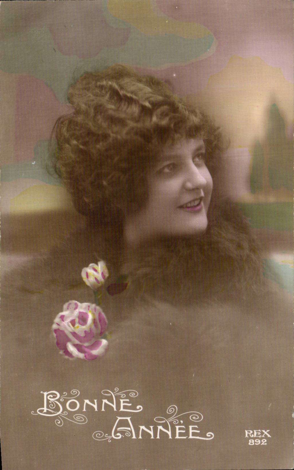 CPA Fantaisie Femme Bonne annee