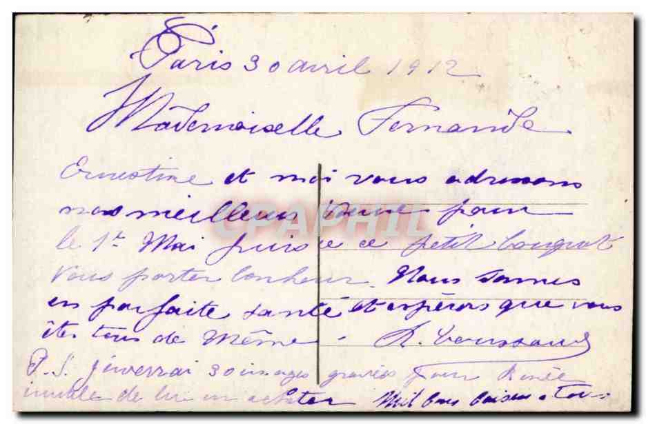 Bouquet de muguet — Vœux de Bonheur — Éditeur Litas, n° 7640 — Rückseite