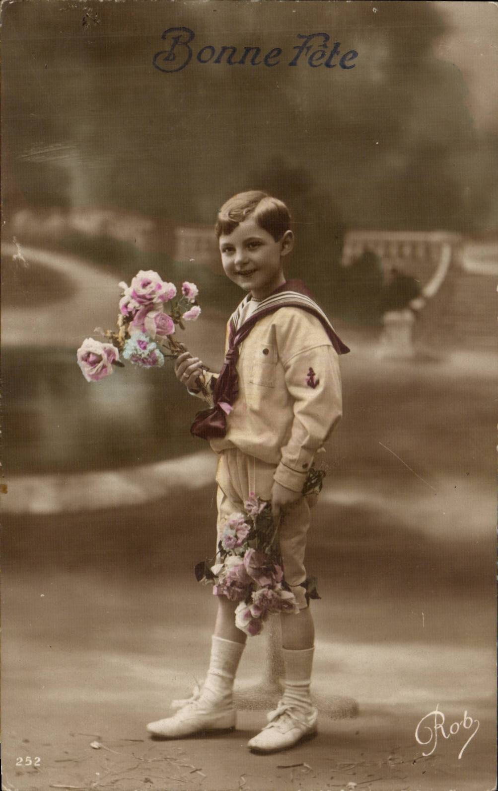 CPA Fantaisie Enfant Garcon Bonne fete