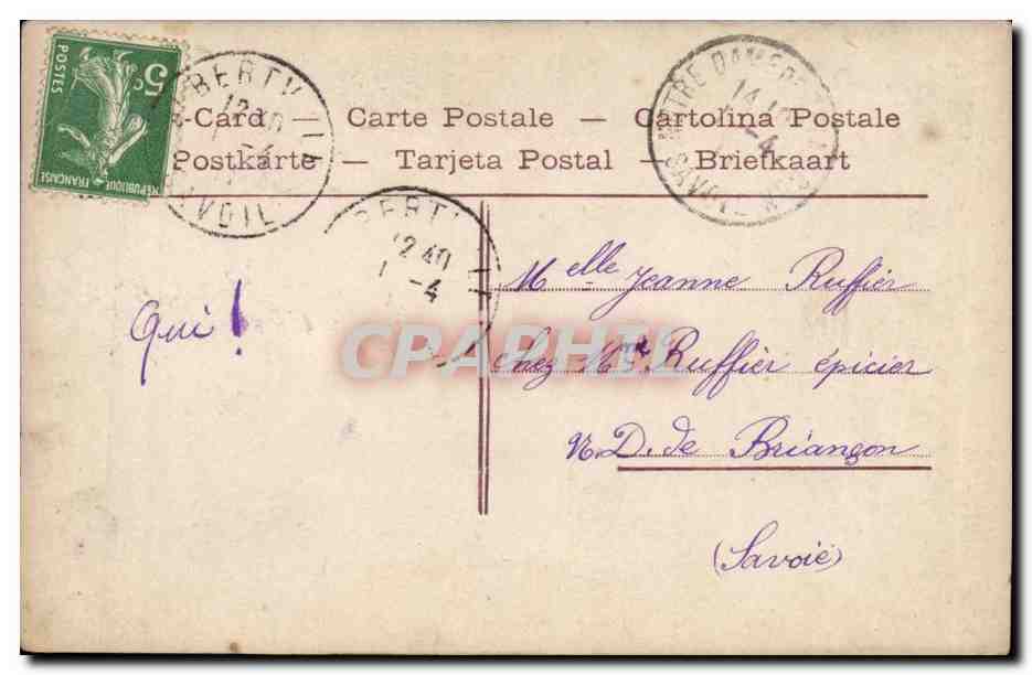 CPA Fantaisie Femme — Verso