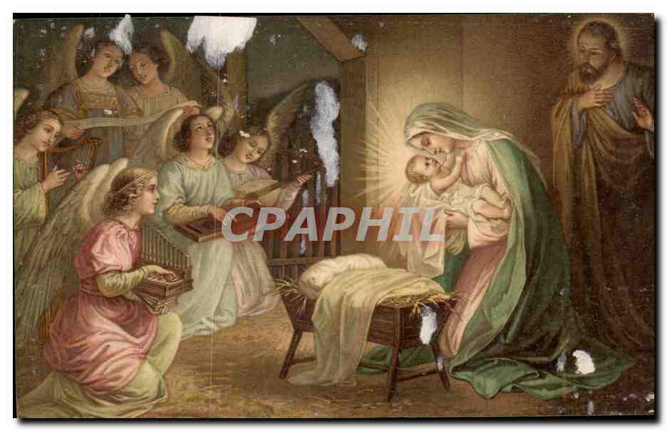 CPA Fantaisie Scene religieuse Marie et le Christ Jesus