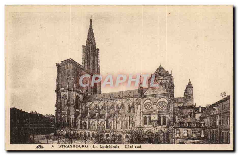 CPA Strasbourg la cathedrale Cote sud