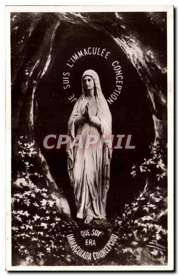 CPA Lourdes La vierge de la grotte