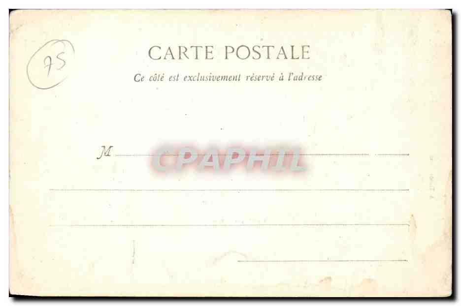 CPA Paris L'opera — Rückseite