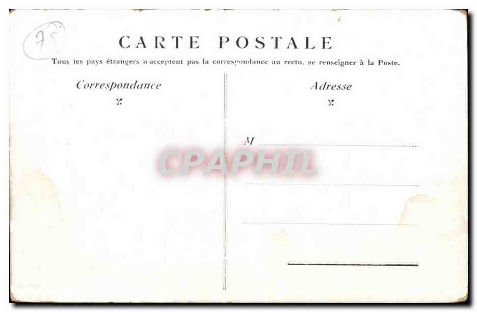 CPA Paris La Comedie Francaise — Rückseite