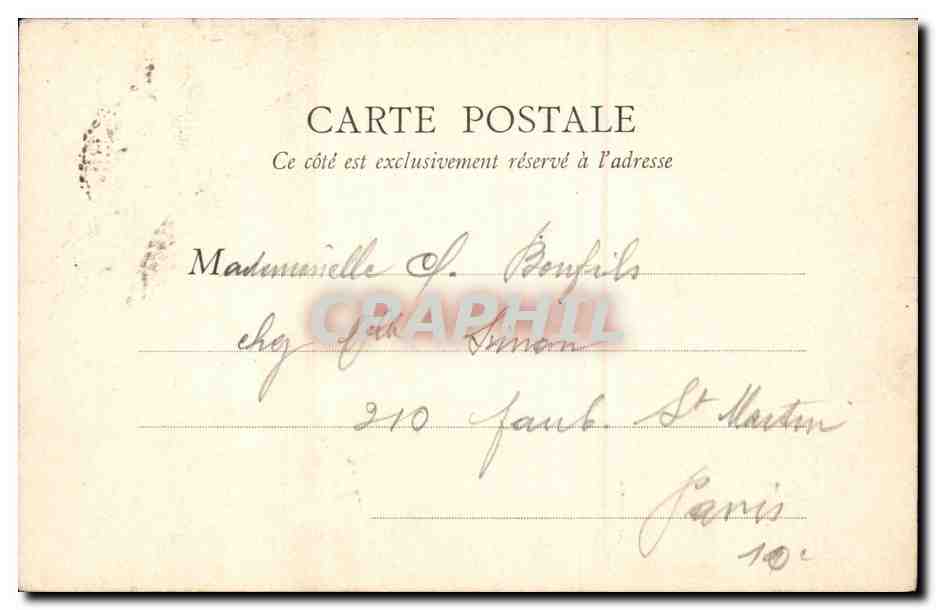 Paris CPA Eglise Sainte Elisabeth — Rückseite