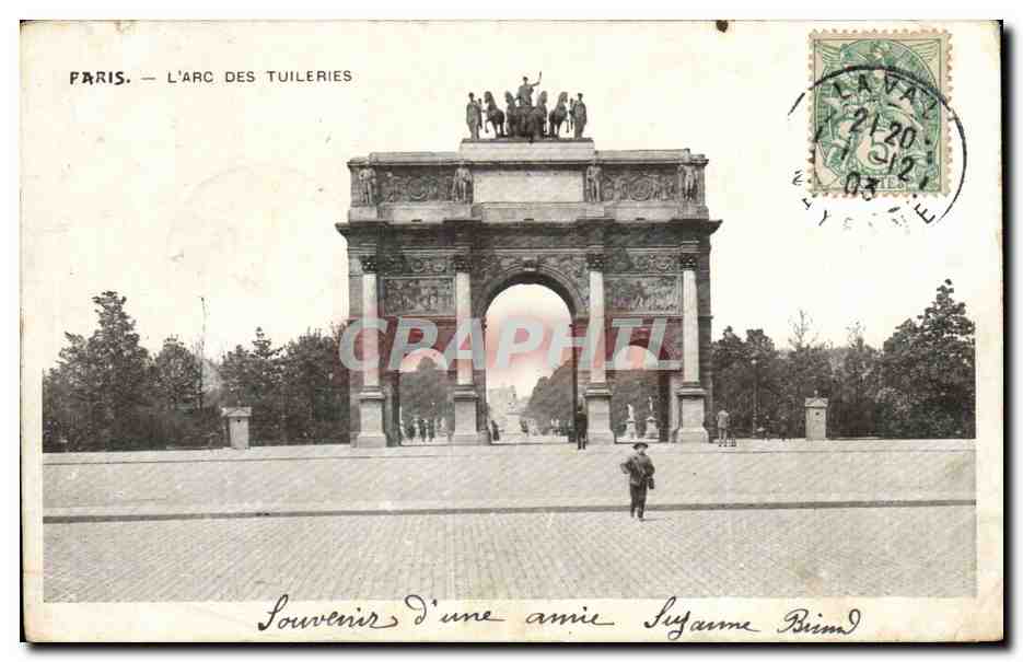 Paris CPA Arc des Tuileries