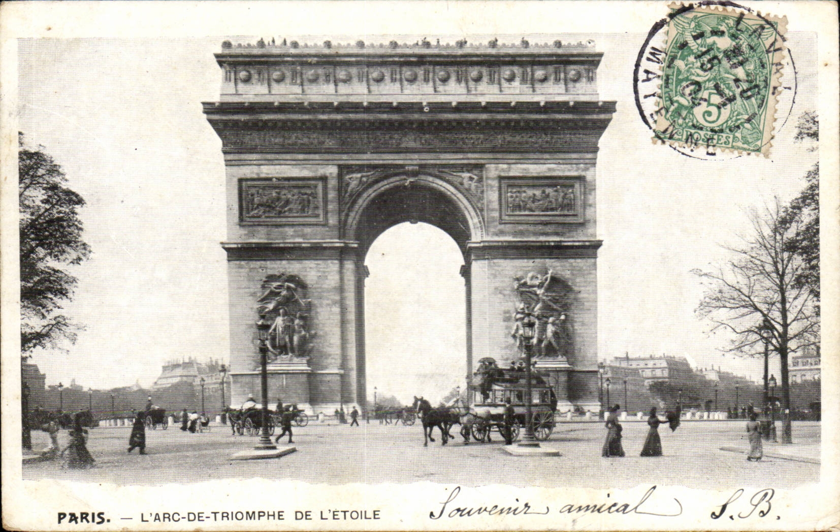 Paris CPA Arc de triomphe de l'etoile