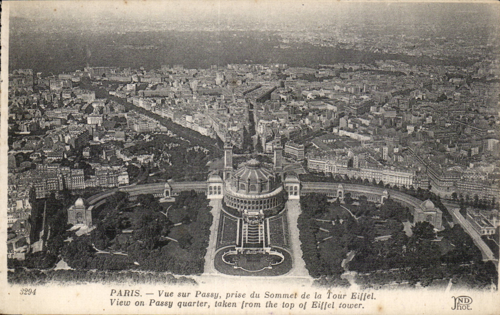 Paris CPA Vue de Passy prise du sommet de la Tour Eiffel 