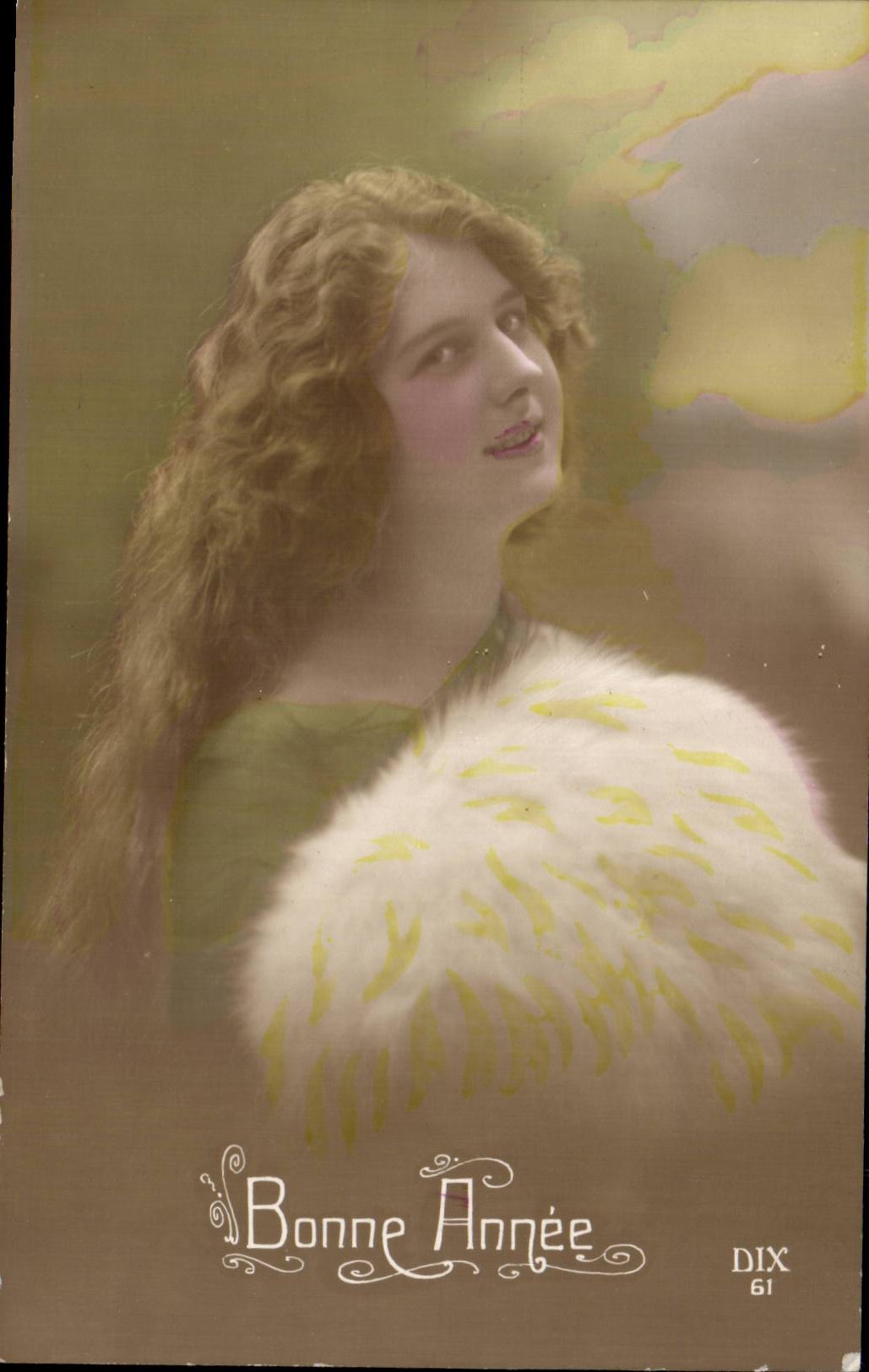 CPA Fantaisie Femme Bonne annee