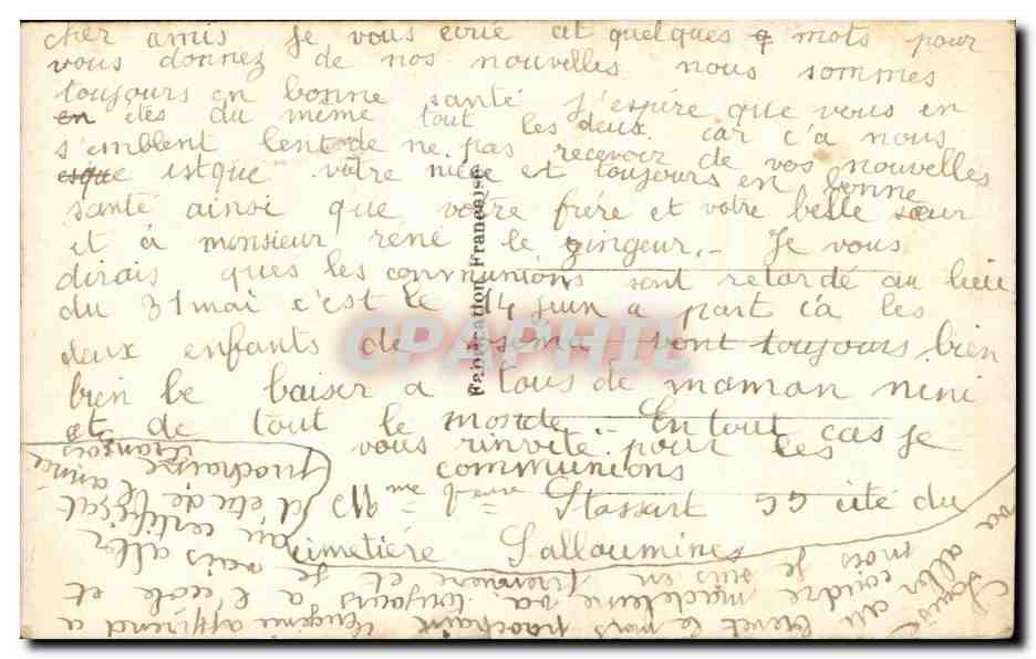 CPA Fantaisie Femme  — Rückseite