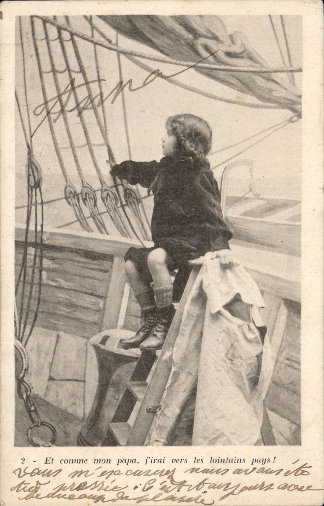 CPA Fantaisie Enfant Petit marin ( marine mer )