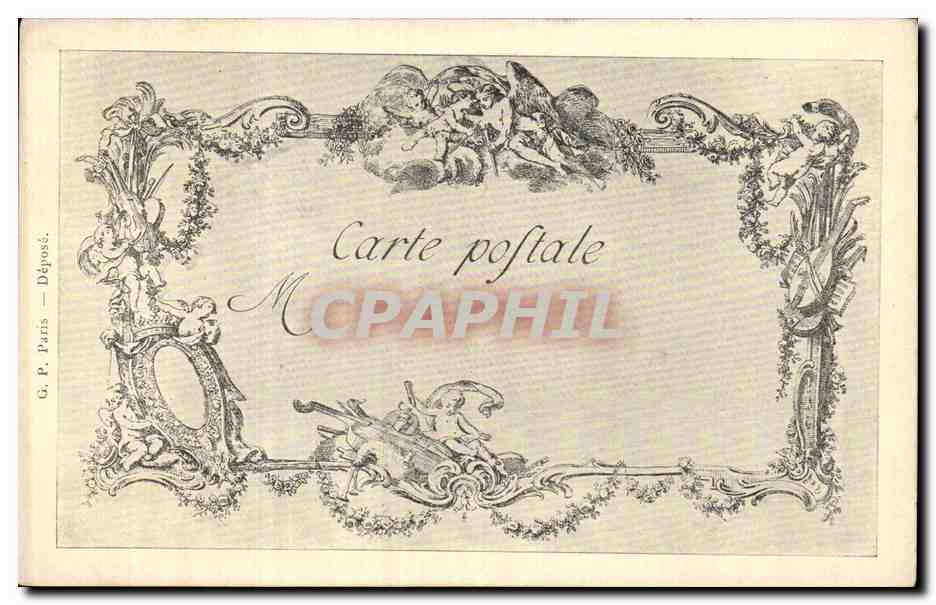 CPA Fantaisie Les chefs d'oeuvre de l'art au 18eme Fragonard Launay ane donkey — Rückseite