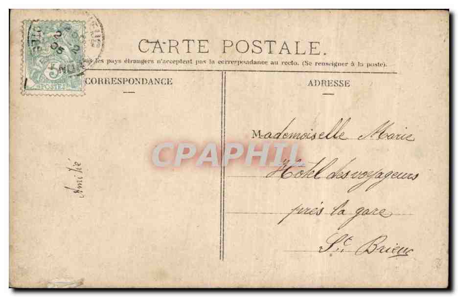 CPA Fantaisie Femme  — Rückseite