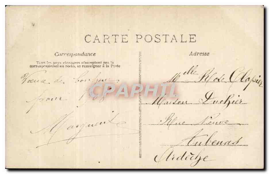 Jeune femme souriante tenant un bouquet — Bonne Année — A.N. PARIS, n°664 — Reverso