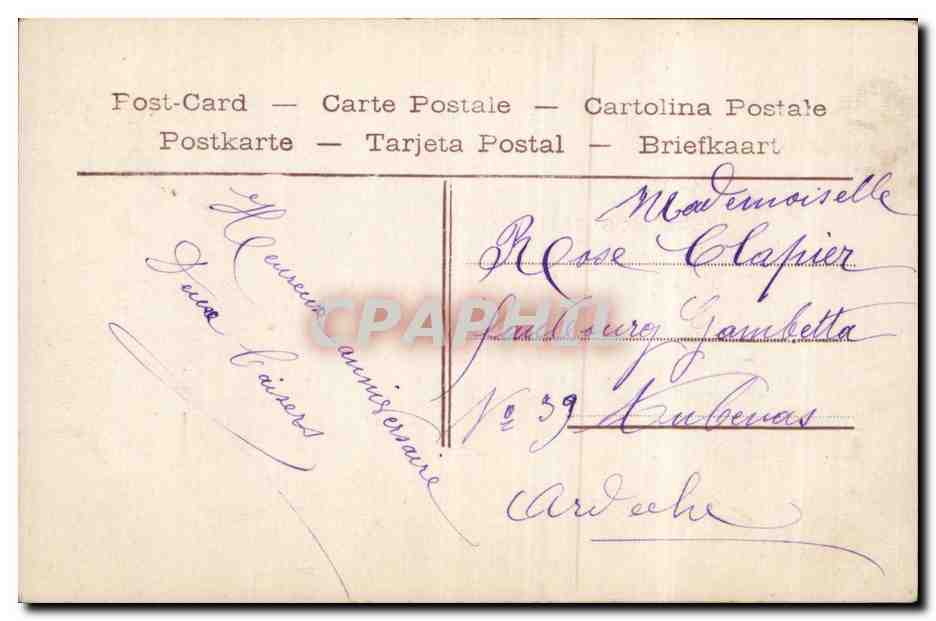 CPA Fantaisie Enfant  — Rückseite