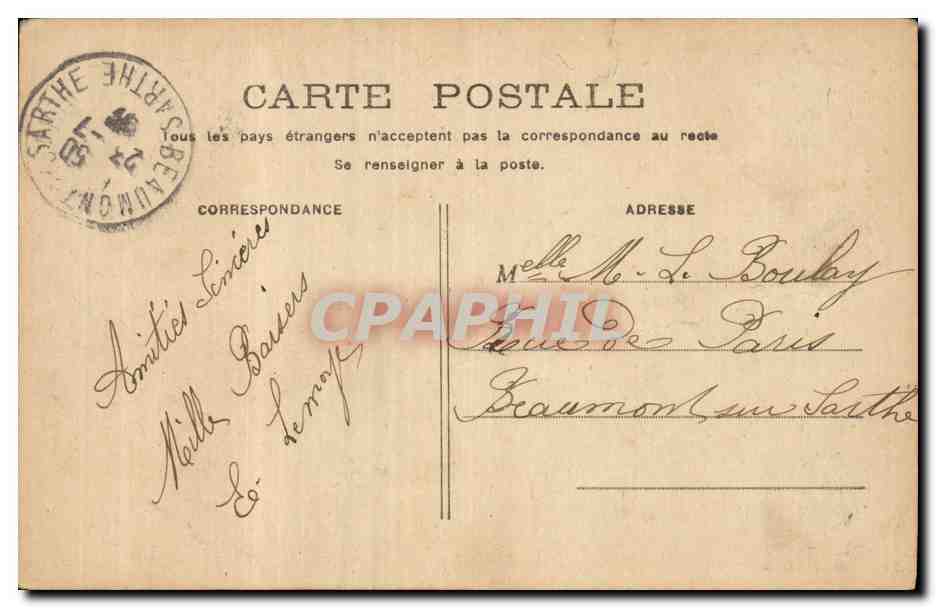 CPA Fantaisie Femme — Back