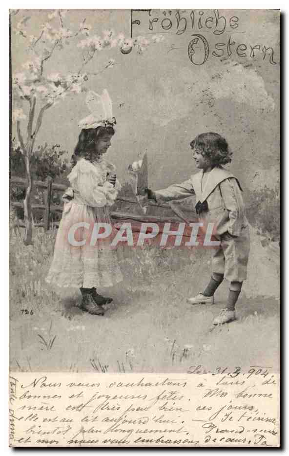 CPA Fantaisie Enfants Paques Easter Ostern Autriche