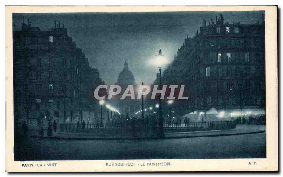 Paris CPA Rue Soufflot Le Pantheon