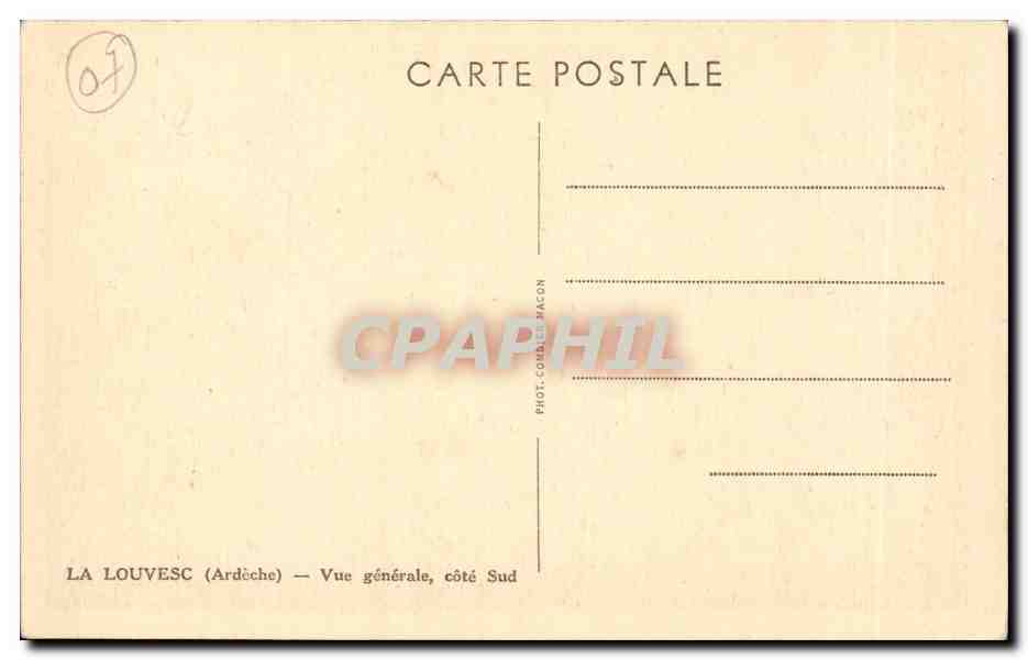 CPA La louvesc Vue generale cote sud ) — Verso