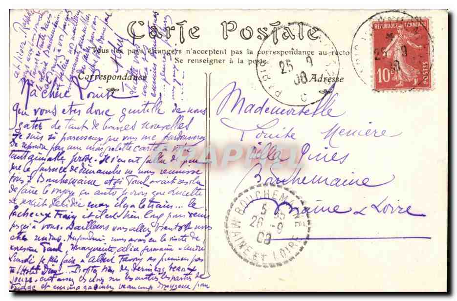 Paris CPA Notre Dame Chimere (elephant) — Rückseite