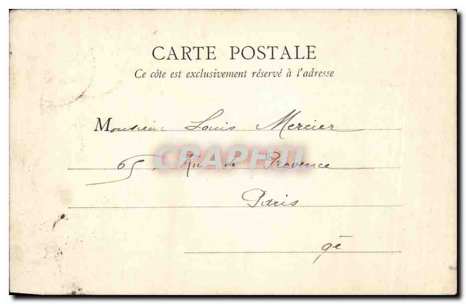 Paris CPA Bois de Boulogne Cascade et grotte — Rückseite