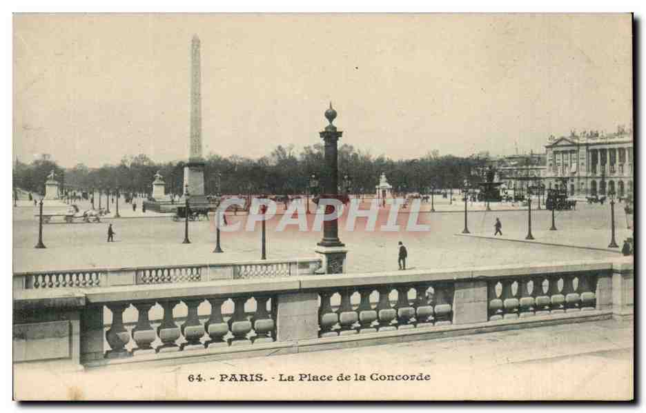 Paris CPA place de la concorde
