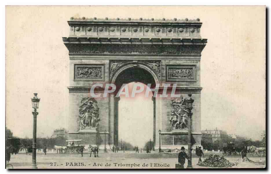 Paris CPA Arc de triomphe de l'etoile