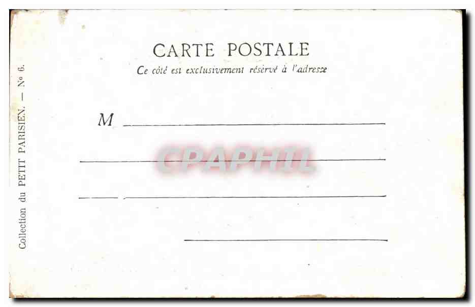 Paris CPA Le Pantheon — Verso