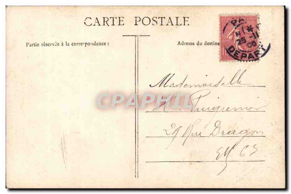 CPA Fantaisie Femme Ste Catherine — Rückseite