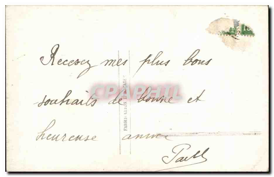 CPA Fantaisie Fleur Bonne annee — Back