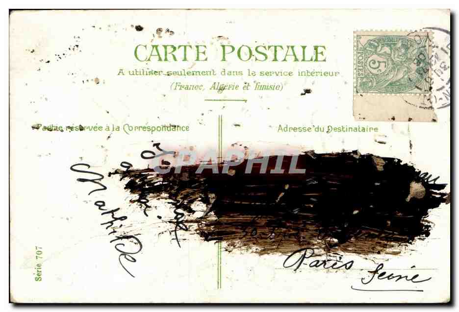 CPA Fantaisie Fleurs Bonne fete — Rückseite