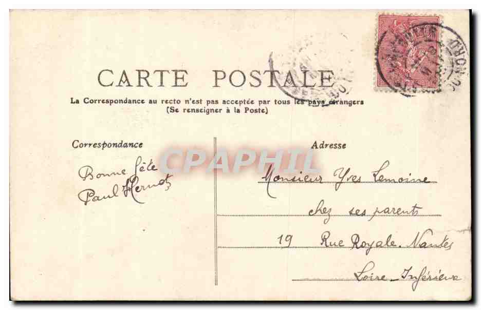 CPA Fantaisie Enfants Bonne fete — Rückseite