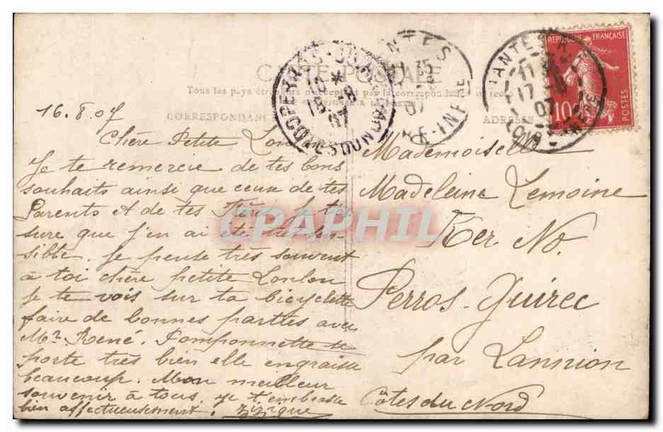 CPA Fantaisie Enfants  — Verso