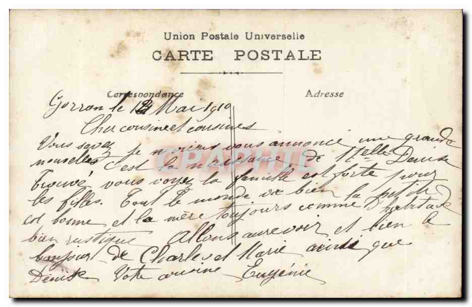 CPA Fantaisie Enfant Femme et bebe  — Rückseite
