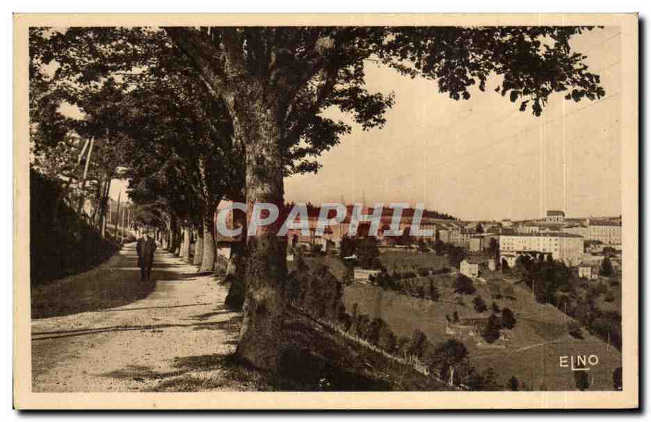 La Louvesc (Ardèche) — Boulevard des Élégants und die Stadt — Edition d'Art Margerit-Brémond