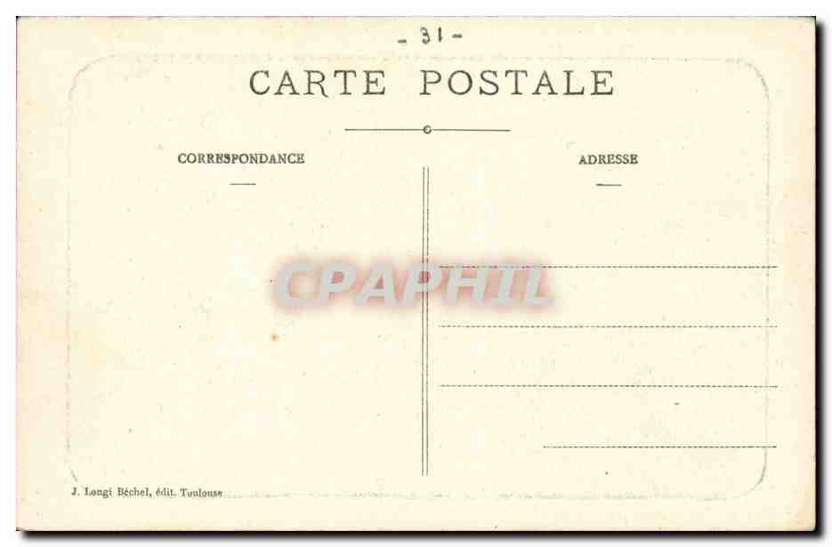 CPA Toulouse Jardin Lafayette Statue de Pierre goudelin (poete) — Verso