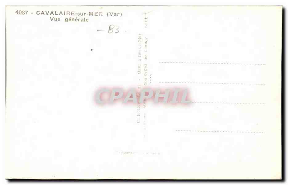 CPM Cavalaire sur mer Vue generale — Back