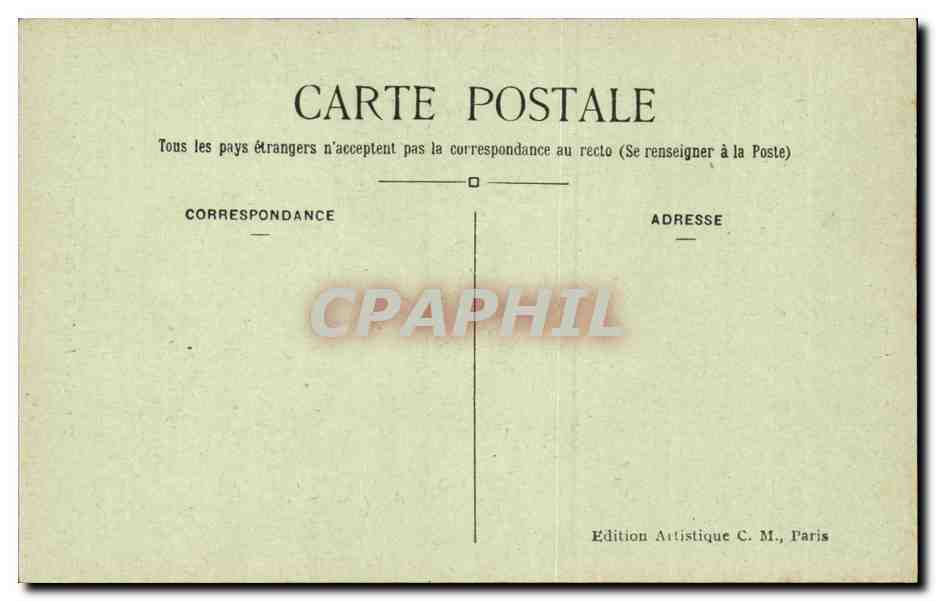 Paris CPA Jardin du luxembourg et le Pantheon — Rückseite