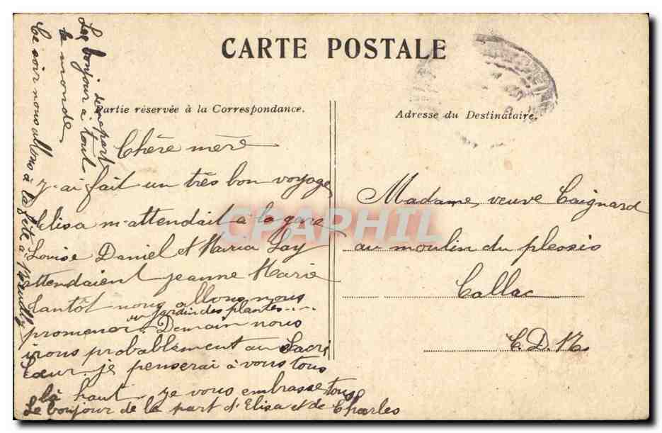 Paris CPA Le Dante  — Verso
